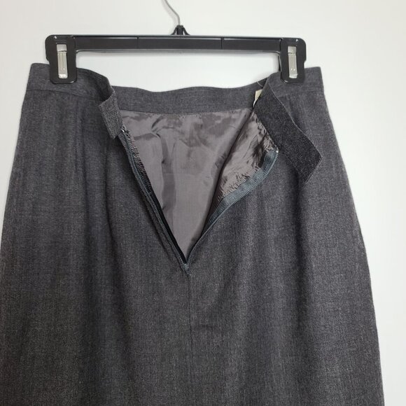Salvatore Ferragamo Vintage Dead Stock with Tags‎ Wool Pencil Skirt Gray Size 10 - Picture 8 of 12